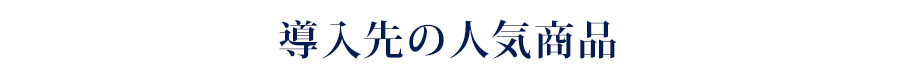導入ホテルの人気商品